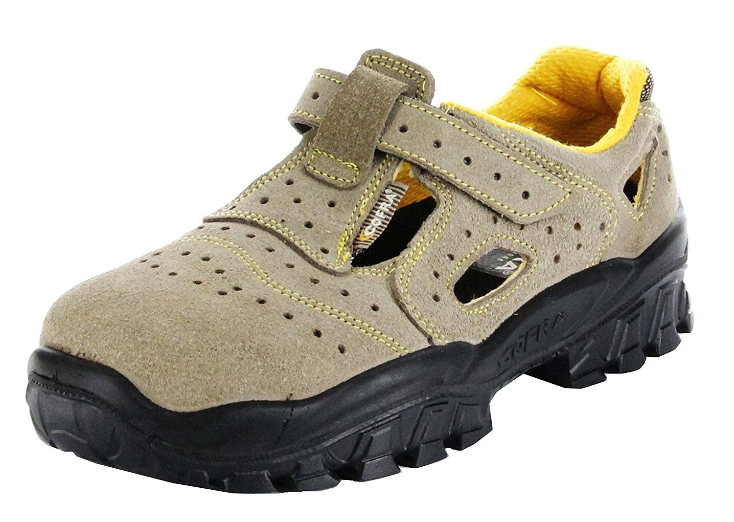 Cofra NT040-000.W37 NEW BRENTA S1 P SRC sandały ochronne, beżowe/pomarańczowe, rozmiar 37