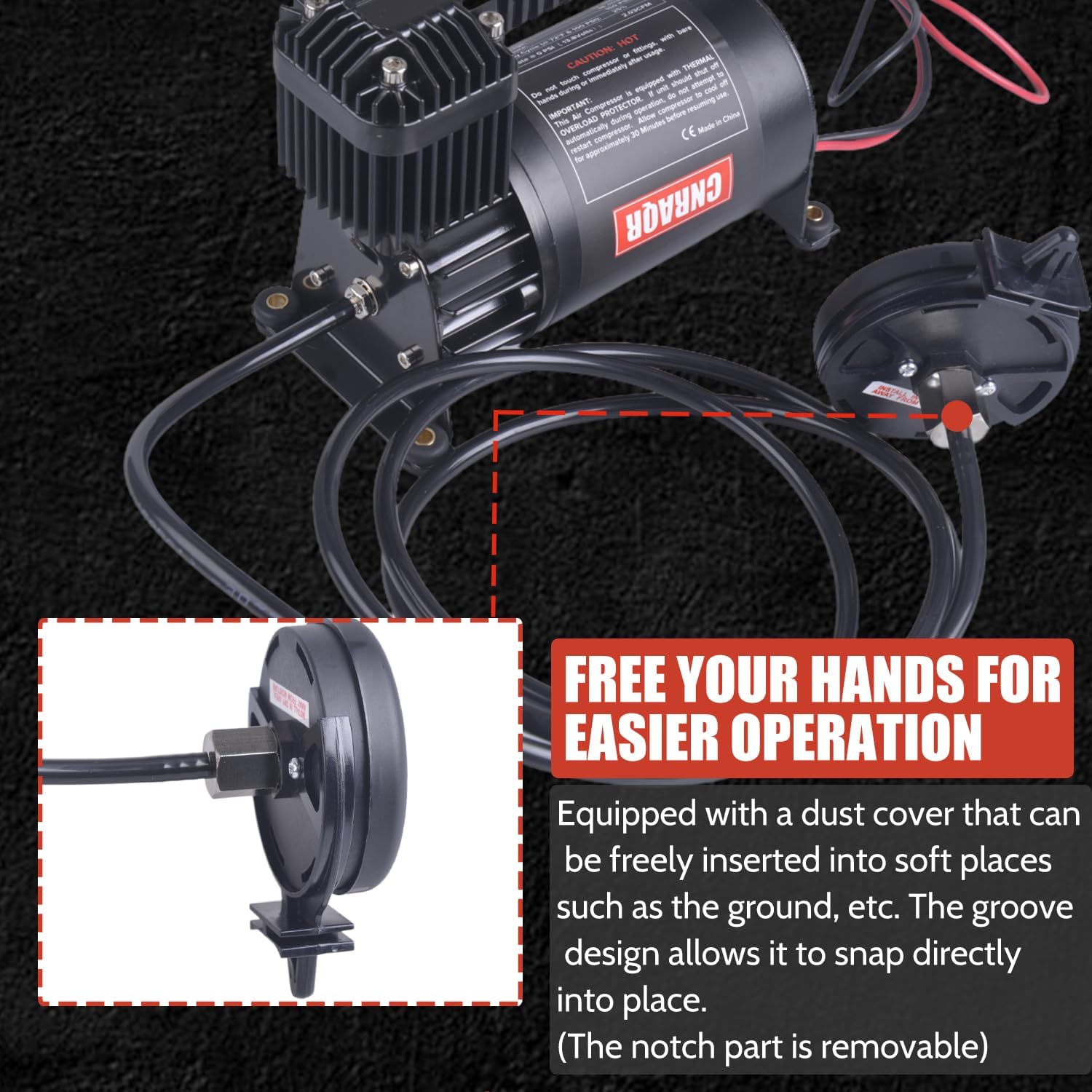 150PSI Mini Air Ride Suspension Compressor/Heavy Duty Air Train Horn Compressors 1/4NPT 12V for Car Horns/Pneumatic Suspension Systems/Pneumatic Tools/Car Tires/Motorcycle Tires Portable