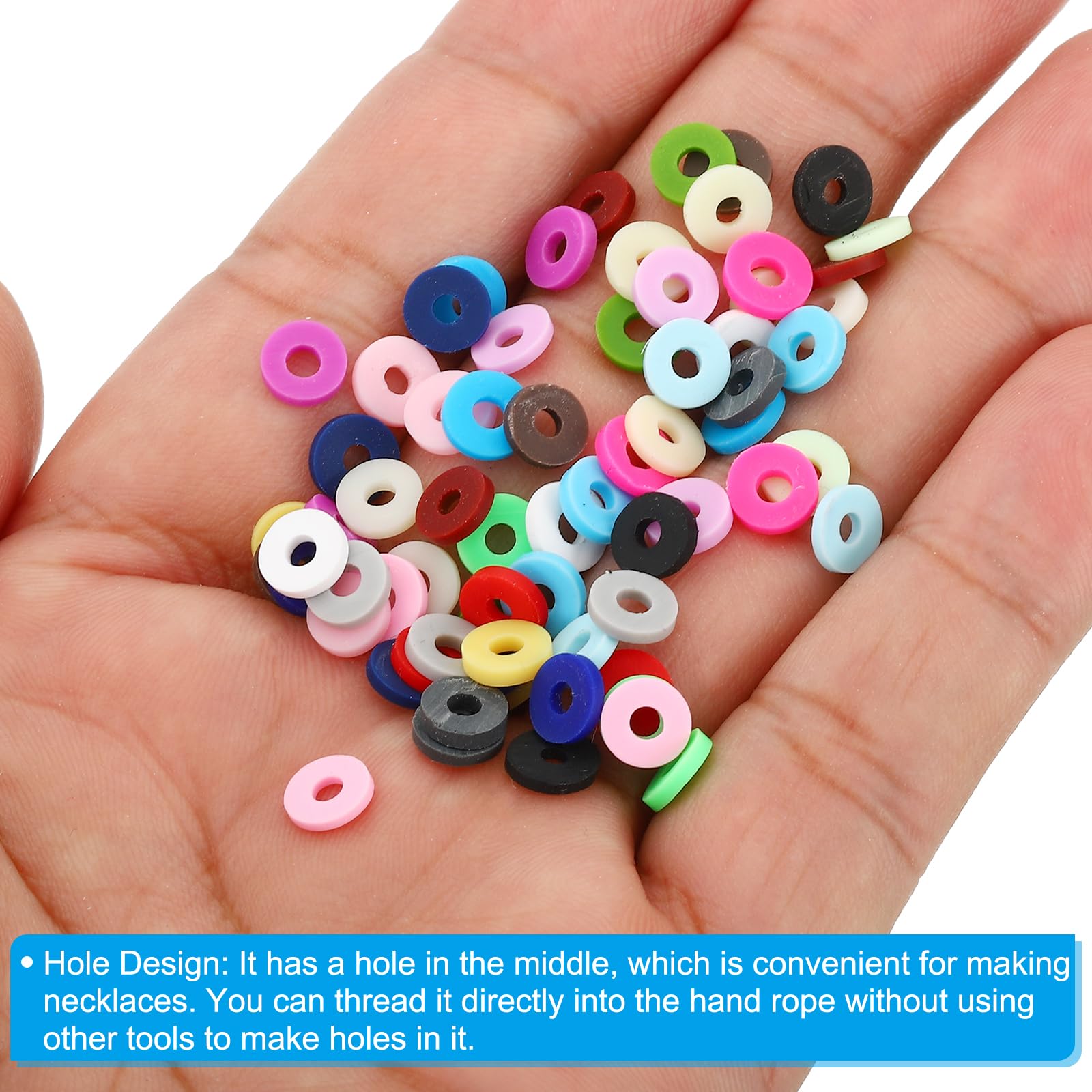 PATIKIL 6mm Polymer Clay Beads Spacer - Image 4