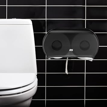 Tork Twin Jumbo Toilet Paper Roll Dispenser Smoke T22, 56TR