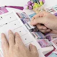 Vista 3 de Pestañas de la Biblia en español para mujeres, pestañas laminadas de indexación de la Biblia católica española para el Antiguo y Nuevo Testamento