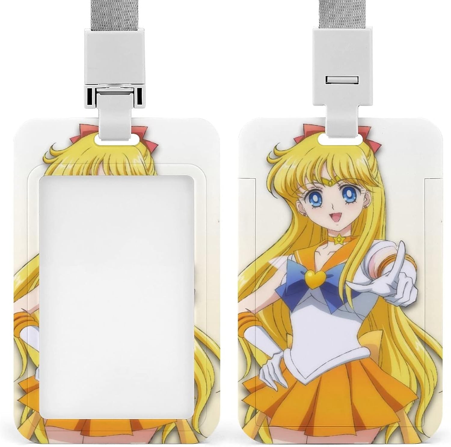 美少女戦士セーラームーン Idカードホルダー Idカードケース ネームホルダー Icカードホルダー 両面カードケース クレジットカード 社員証 名刺 定期入れ 通勤 通学 パスケース 縦型