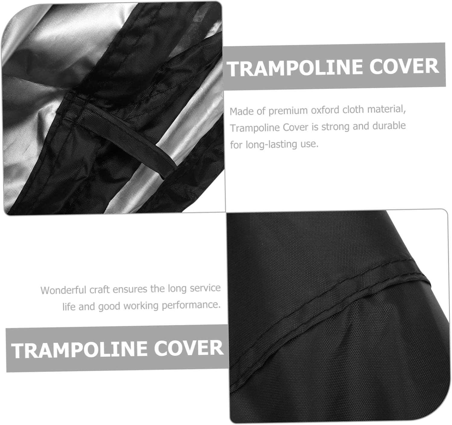 Trampoline Weather Cover Oxford Cloth Round Protective Cover Pool Tarp for Outdoor Use