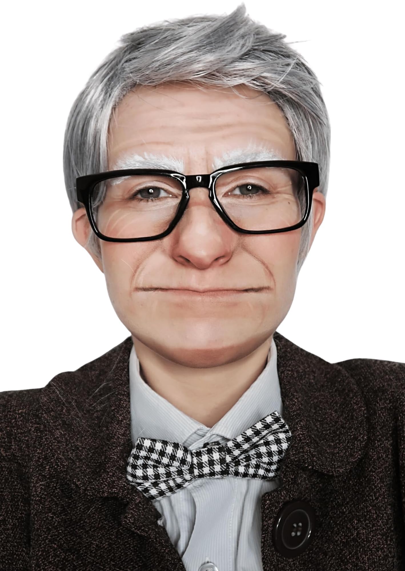 Old Man Grey Wig – Silver Grandpa-Style Mens Costume Hairpiece, One-Size-Fits-All Synthetic Hair Accessory for Halloween, Cosplay, Theatre Performances, and Party Costumes – Hairpiece Only