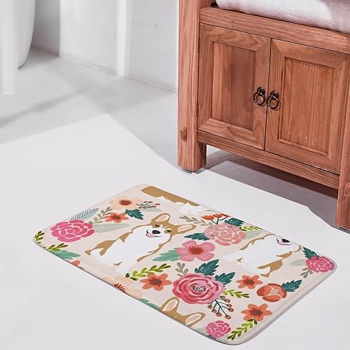 Miniatura 3 de apular Alfombras de baño con patrón de perros corgi, absorbentes, antideslizantes, suaves, lavables, para cocina, baño, entrada, accesorios de