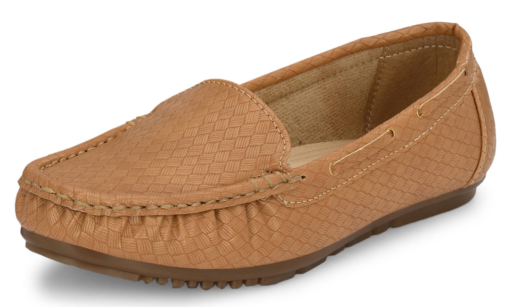 Karaddi Loafers for Women Ladies Comfort Girls College Tan, Made of Faux Leather, Size - 6 UK (B0BR8245ZR) Amazon Price History, Amazon Price Tracker