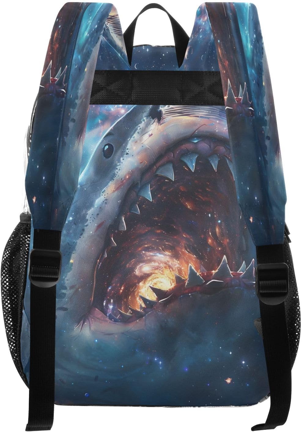 Shark Starry Sky Cloud Clear Backpack Heavy Duty See Through Transparent PVC BookBag for Kids Boy Girl School Work