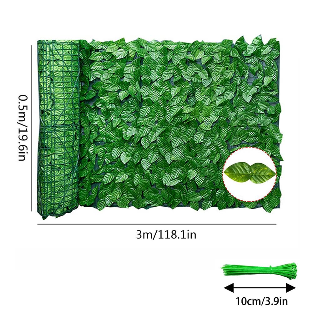 Recinzione Per Privacy Con Edera Artificiale AUTODECO | Schermo Verde Finto 251,5x151,1 Cm Per Giardino, Balcone E Terrazzo Con Borsa - copertina