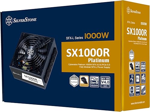 Miniatura 8 de SilverStone Technology SX1000R Platinum Cybenetics Platinum 1000W SFX12V 4.0 y PCIe 5.0 Fuente de alimentación SFX-L completamente modular,