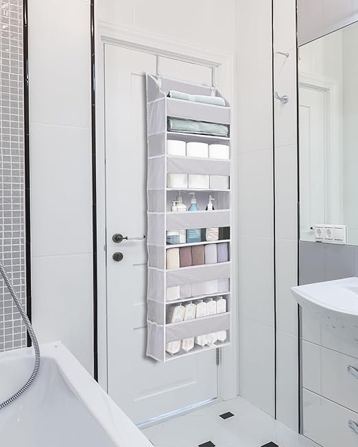 ULG 1-Pack Over Door Organizer with 5 Large Pockets 10 Mesh Side Pockets