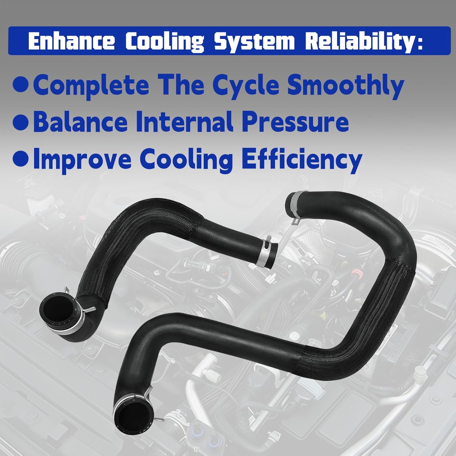 Upper and Lower Radiator Coolant Hose Replace 55111395AE 55111394AC Compatible with Jeep Wrangler 2012-2017 Jeep Wrangler JK 2018