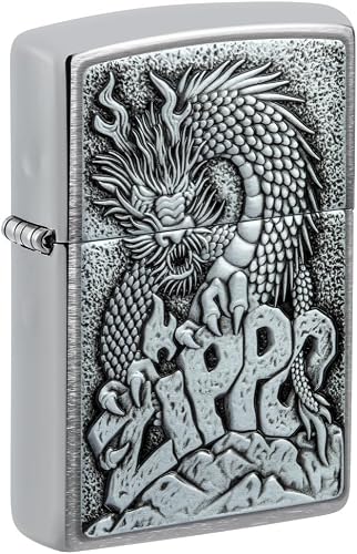 Zippo Design Brushed Chrome Pocket Lighter