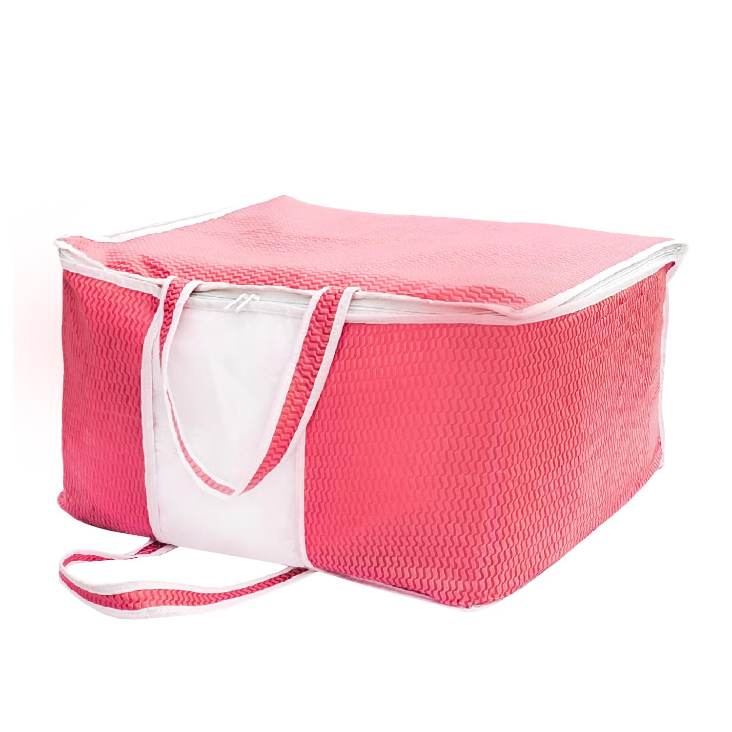 Yellow Weaves Non Woven Self-Embossed Design Underbed Storage Organizer/Blanket Cover Bag with Transparent Window and Handles for Blankets, Quilts, Comforters, Pack of 1, Pink color (B0CWH1ZJB8) Amazon Price History, Amazon Price Tracker