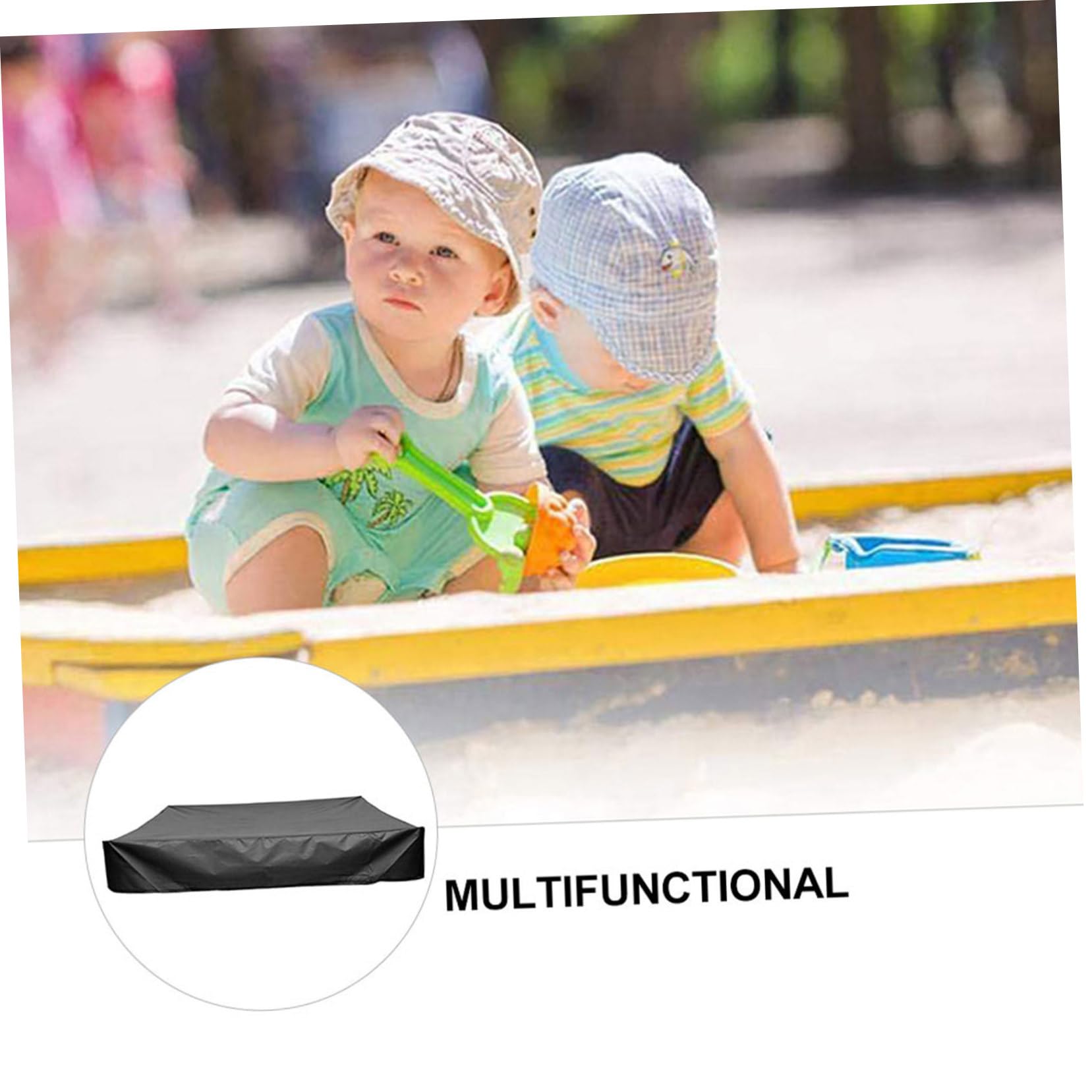 FUNOMOCYA Garden Sandbox Cover Oxford Cloth Protective Cover for Outdoor Play Ideal for ' Sandpits & Small Baths Durable & Weather Resistant Design with Drawstring