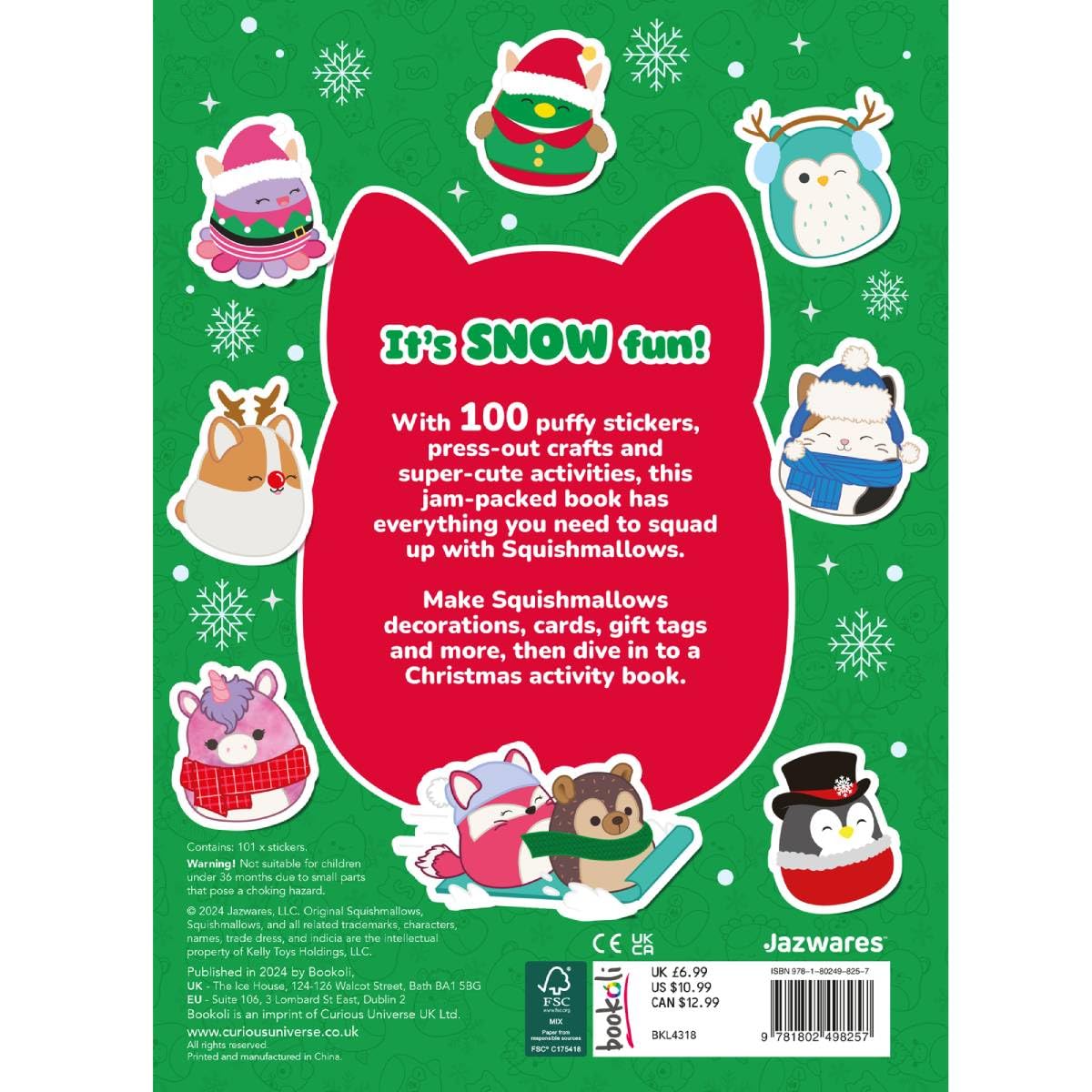 Bookoli, Original Squishmallows Christmas Stickers Activity Book, with Over 100 Puffy Stickers, Xmas Gifts for Girls and Boys - Image 2