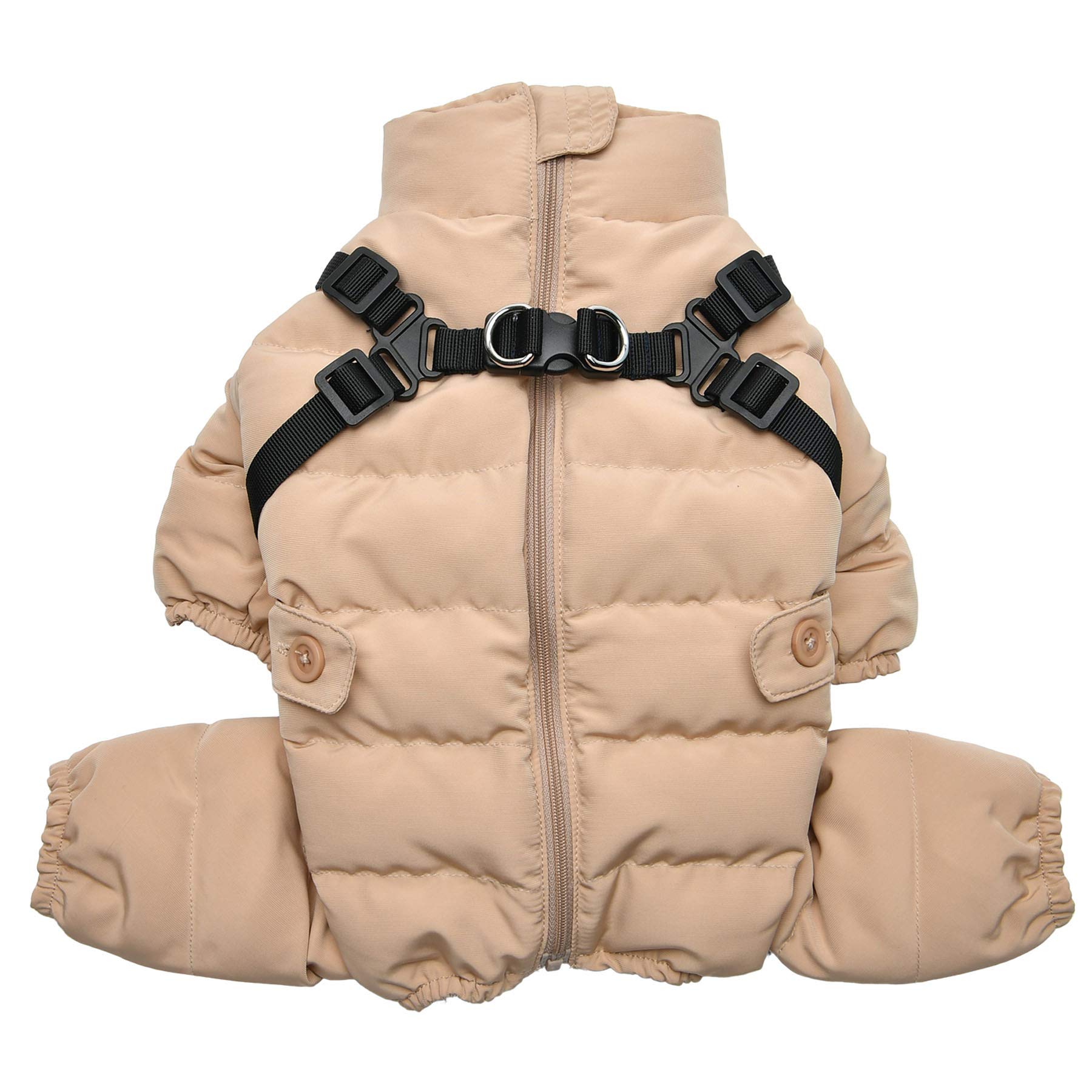 Harnais Puppia Body Doux Beige XL idéal pour les promenades en forêt