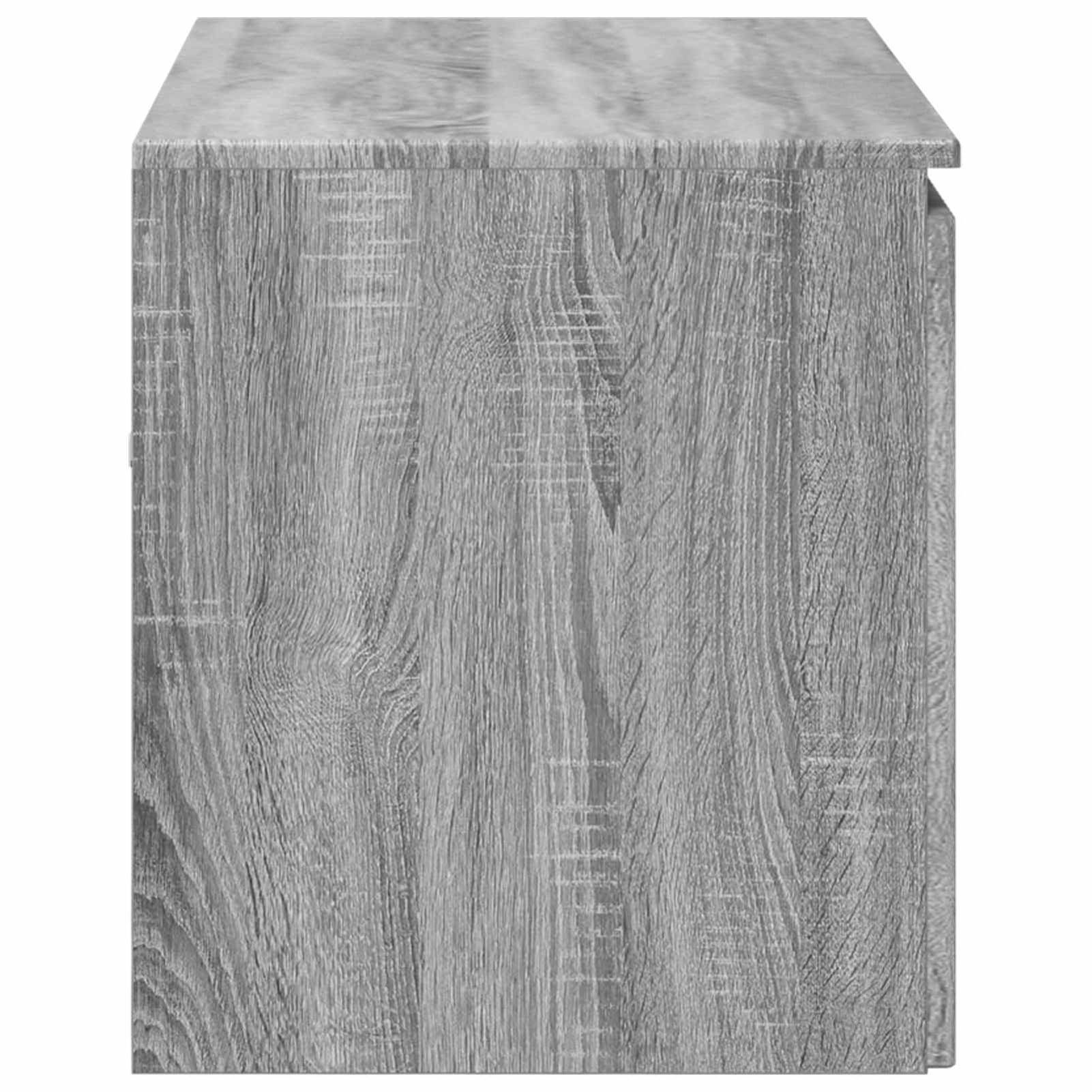 Gecheer Wandmontierter Badezimmerschrank Grau Sonoma, Moderner Badezimmerschrank Stauraum-Schrank für Make-up Waschbecken Gästebad890478