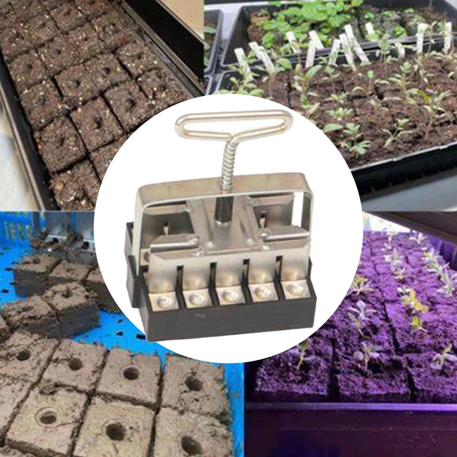 LOVIVER Bloqueador para jardinería, Regalo para jardineros, Herramienta Manual de jardinería práctica, Mango cómodo para Tierra de jardín, esquejes, Set a