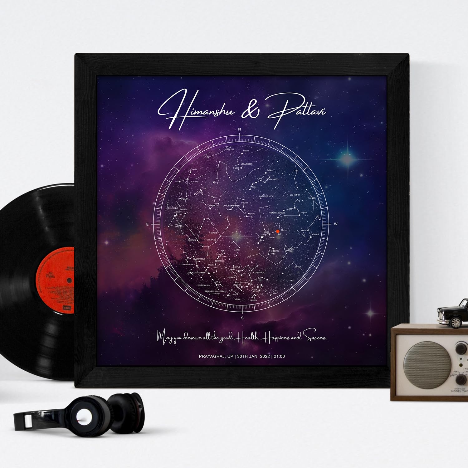Personalized Starmap Art Prints - Custom Constellations -10 Personalized Starmap Art Prints - Custom Constellations -10