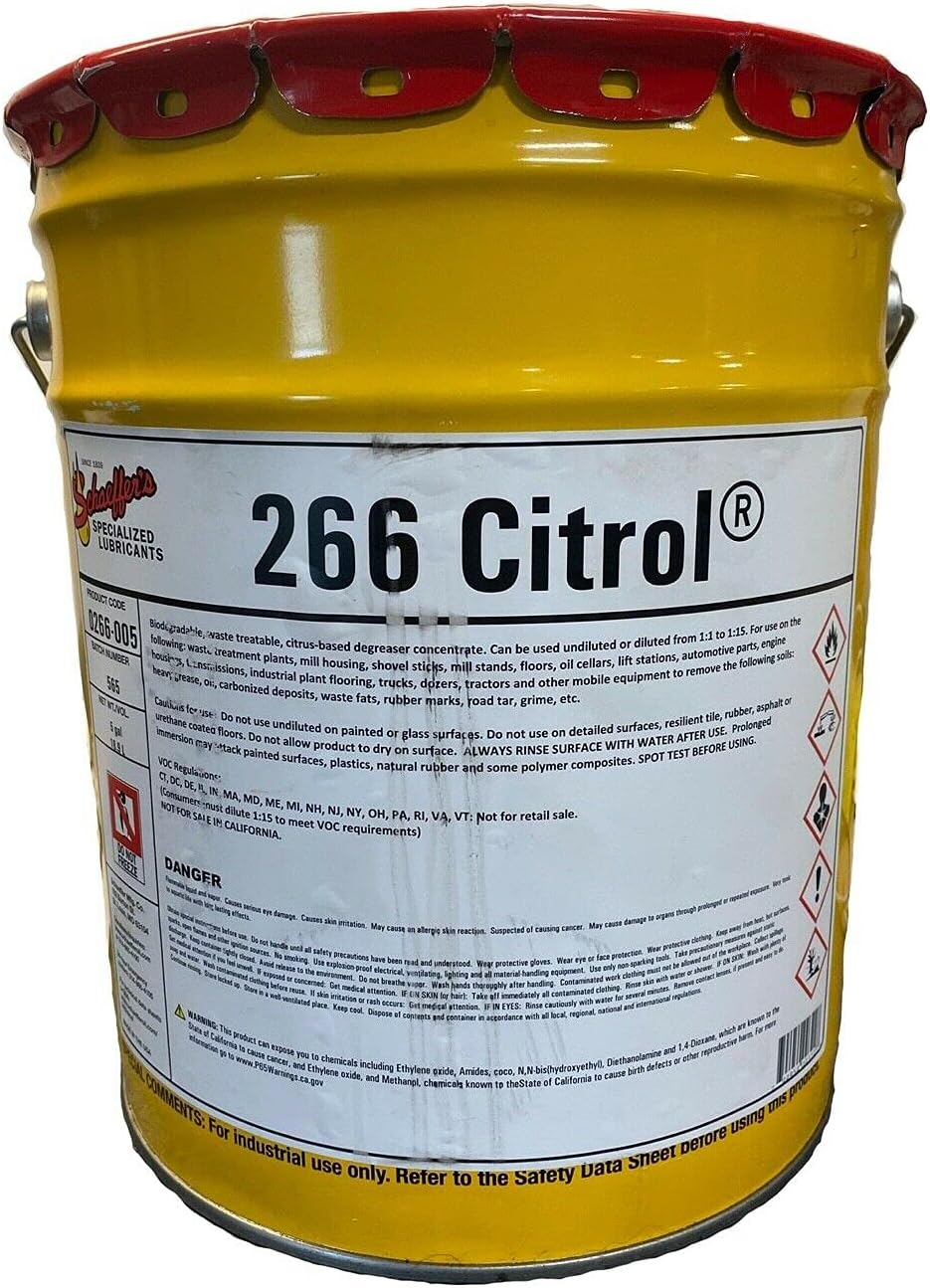 Schaeffer's Citrol 5 gallon Pail- Cleaner Multi-Purpose Degreaser, (266-5gal)