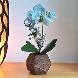 Vaso de orquideas artificiais delicadas Oliva.