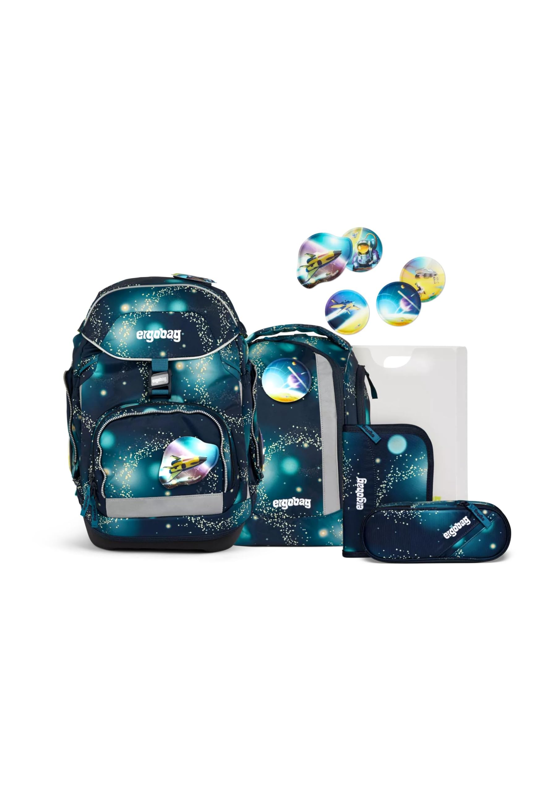 ergobag Galaxy Glow-Edition Pack-Set 6-teilig RaumfahrBär
