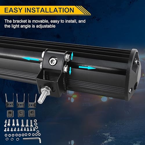 Miniatura 5 de Willpower Barra de luz LED de 34 pulgadas, 468 W, haz combinado de inundación con arnés de cableado, lámparas de trabajo antiniebla, luces de