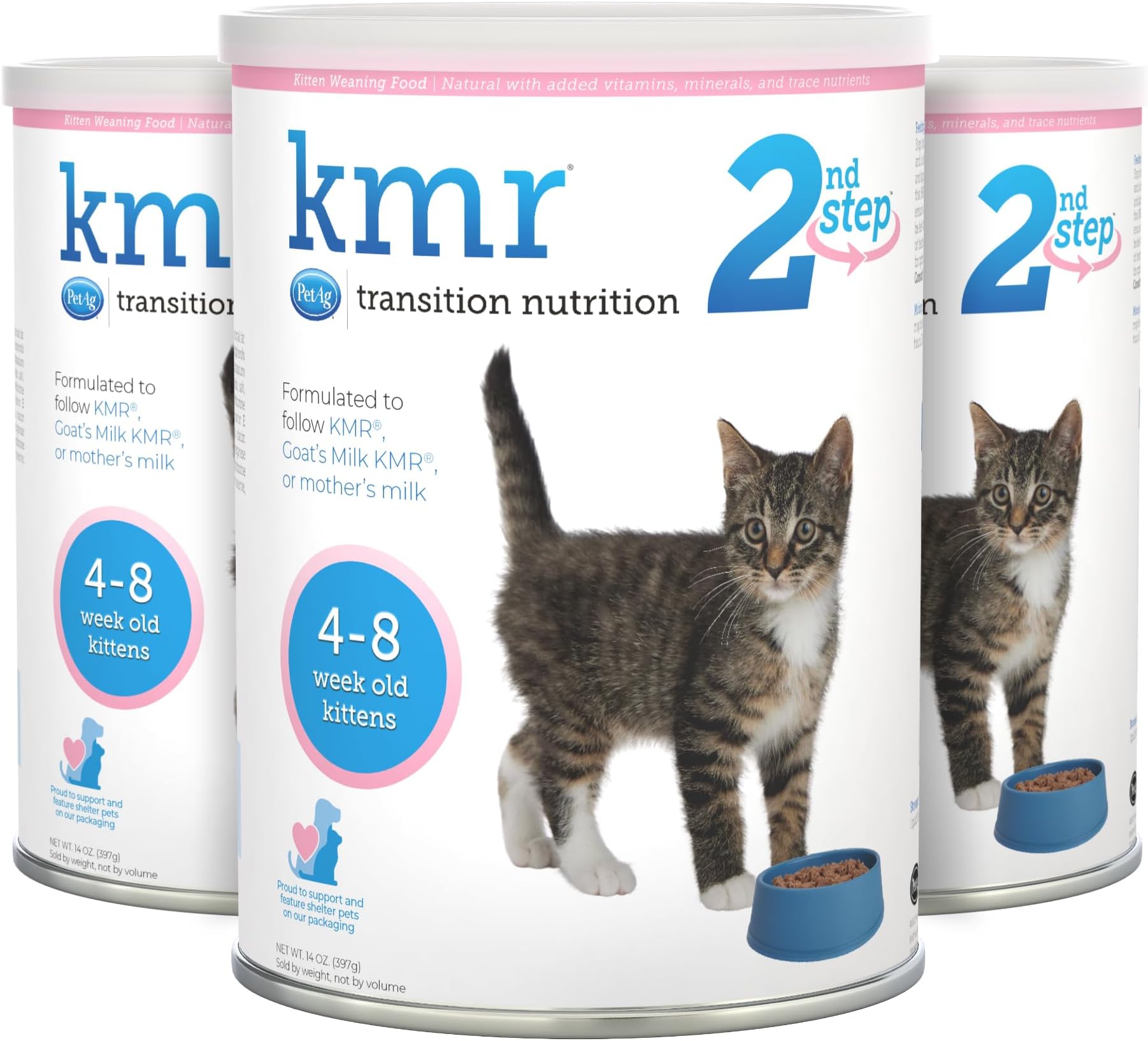 PetAg KMR Kitten Milk Replacer Liquid 11 oz, Pack of 4