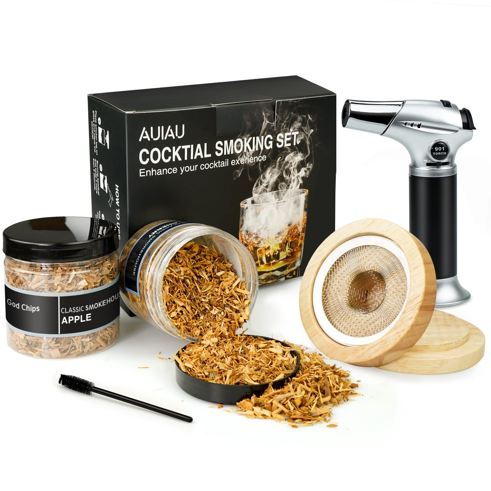 Buy AUIAU Cocktail Smoker Kit with Torch Old Fashioned Smoking Cocktail