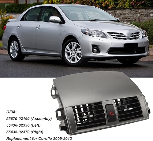 Miniatura 3 de Panel de ventilación de aire de salida de CA para tablero central, 55670 02160 salpicadero de salida de aire de CA, reemplazo para 2009 2010 2011