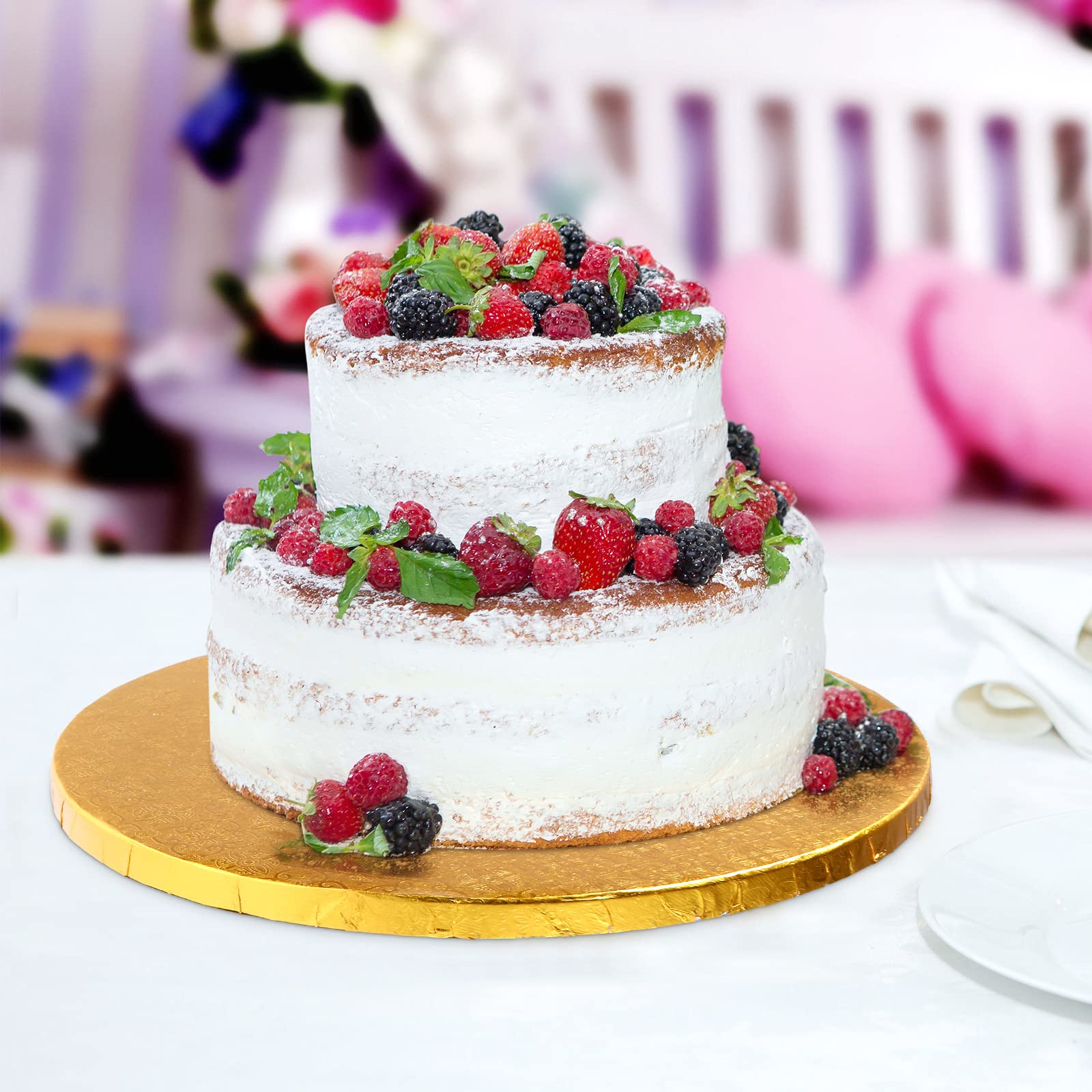 Tunnkit Cake Boards 10 Inch Round, Sturdy 1/2" Thick Cake - View #4