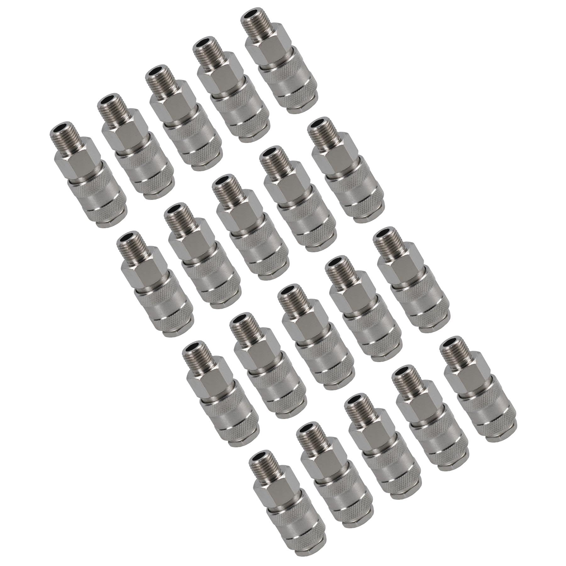 Euro Air Line Quick Release Hose Coupler Connector 1/4 BSP Male Thread 20pc