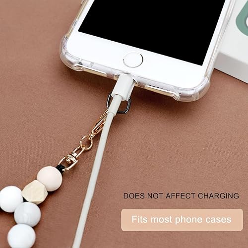 Miniatura 31 de Correa de muñeca de teléfono con cuentas de silicona de mármol, cordón para teléfono celular con pestaña de sujeción, pulsera elástica manos libres