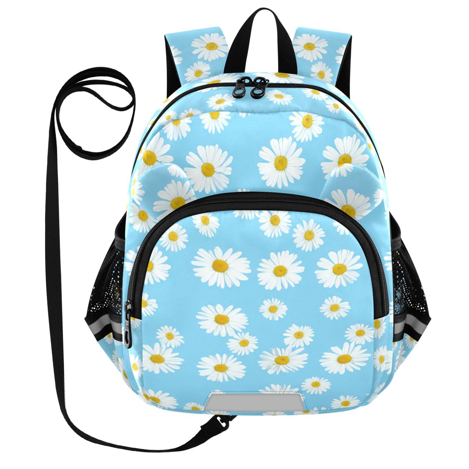 Daisy Flower Field Toddler Harness Backpack for Boys Girls 3-6 Years Kids Backpack with Anti Lost Safety Leash Baby Harness Bookbag for Walking Travel Preschool