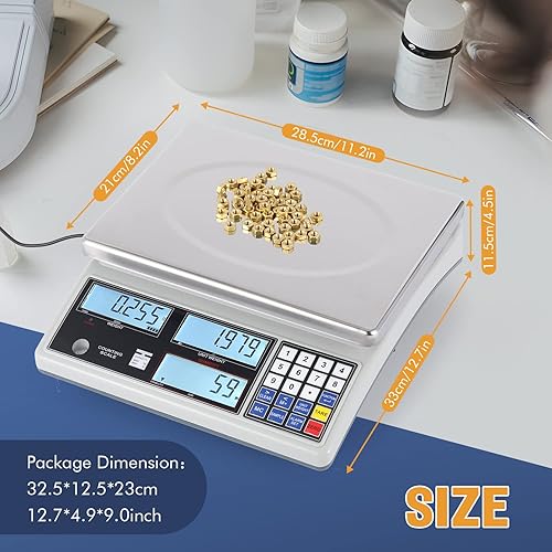 Vista 12 de Bonvoisin Escala de conteo industrial digital para piezas y monedas kg/g/lb Escala gramo electrónica Escala de conteo de inventario Escala de conteo