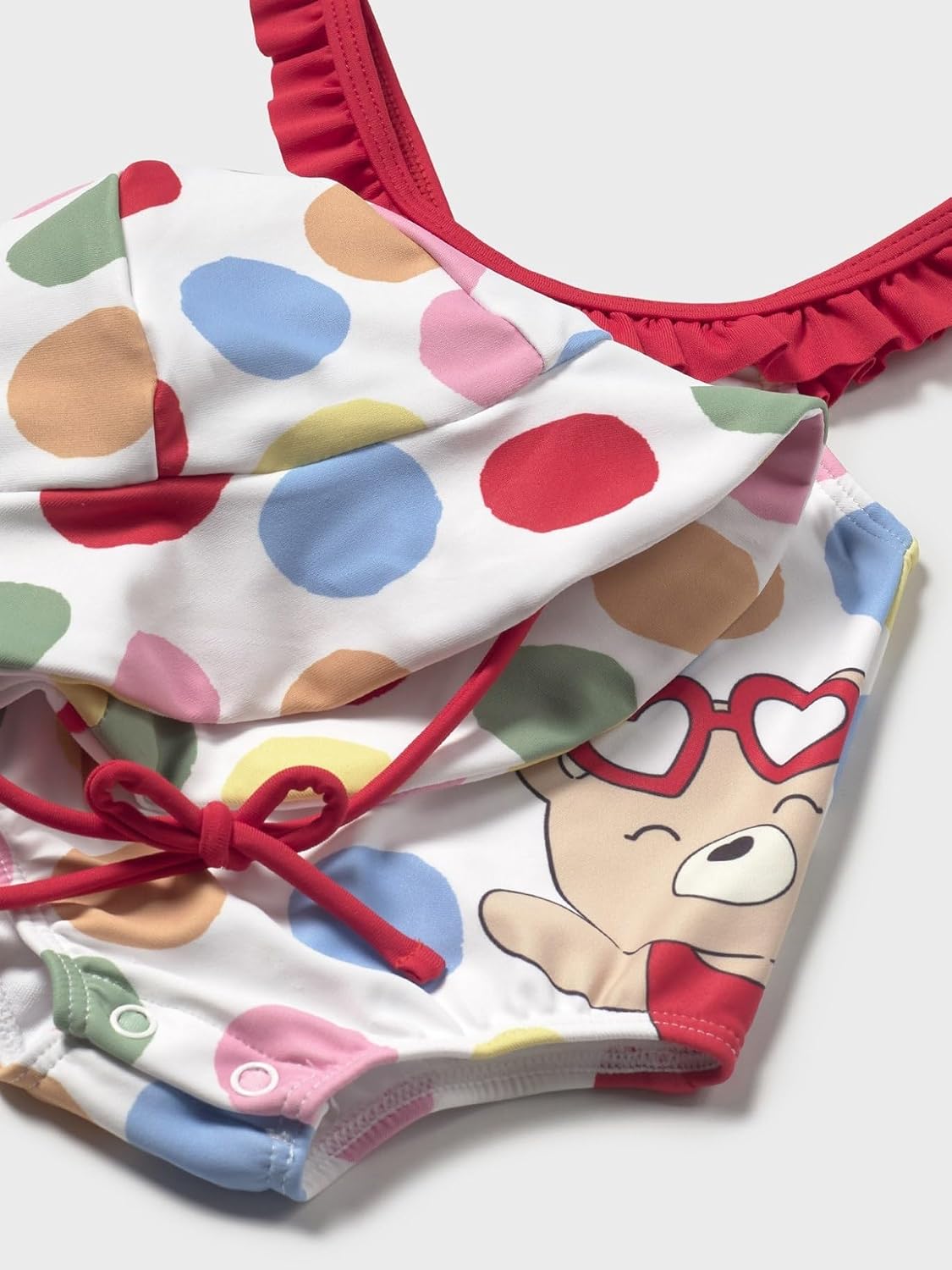 Mayoral Bathing Suits w/hat for Baby-Girls Red