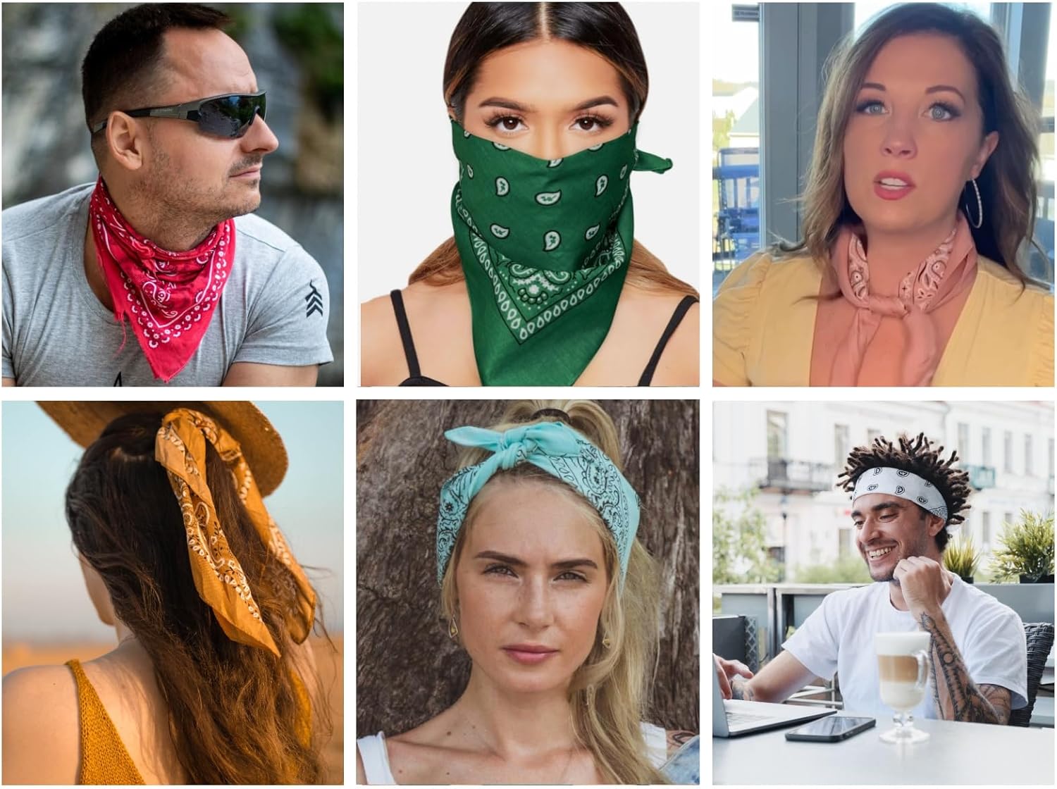 Classic Paisley Bandanas - 3 Pack Gift Set, 100% Cotton, 22x22 Inches - Image 4