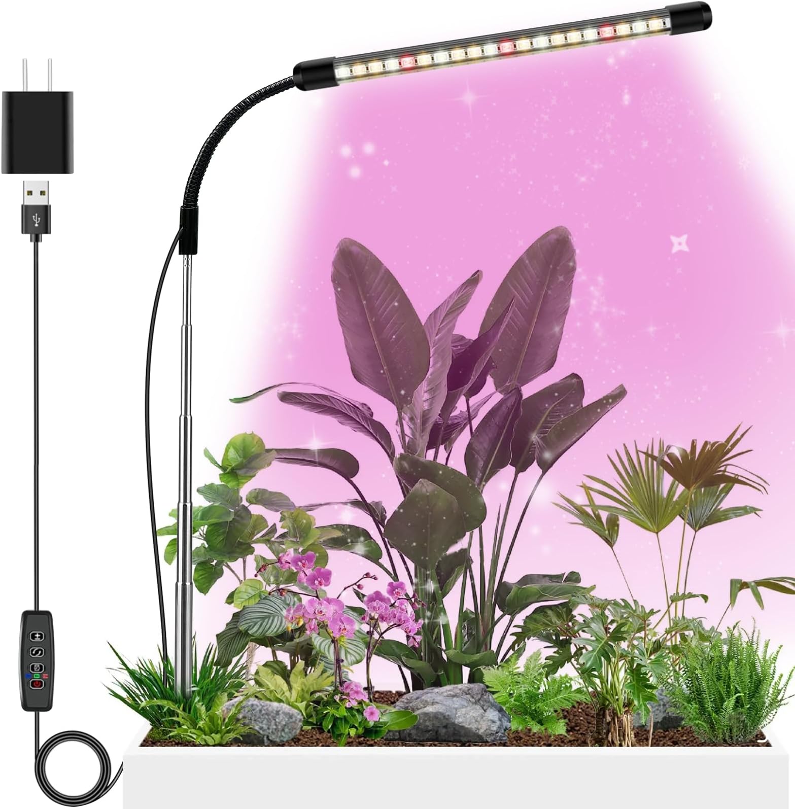 Lampe De Croissance LED 150W Pour Plantes D'intérieur - Spectre Complet 216 LEDs - Panneau Avec Crochet - Pour Tous Les Stades (germination, Floraison)