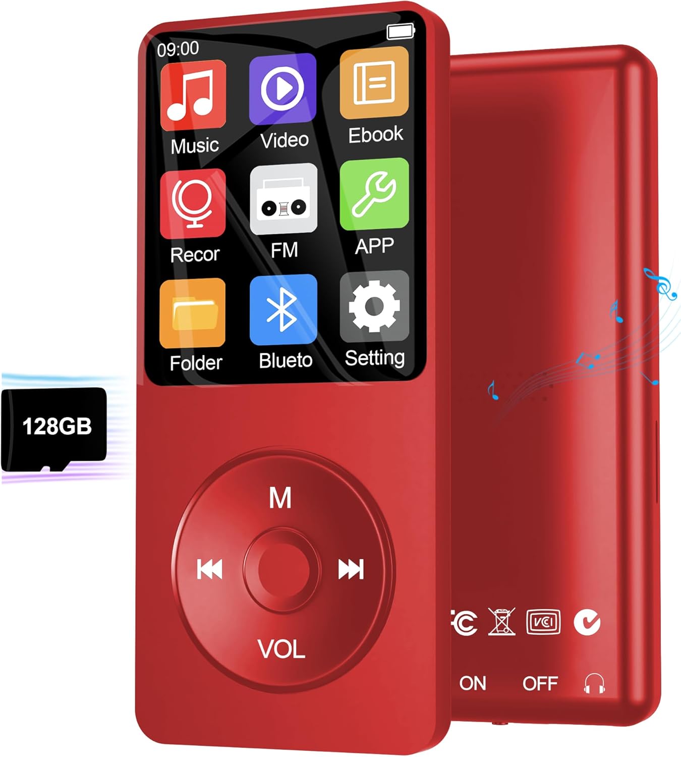 128GB MP3 Player with Bluetooth 5.3