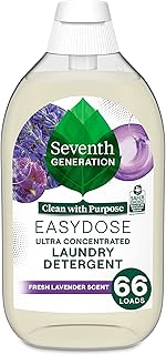 Seventh Generation Laundry Detergent, Ultra Concentrated EasyDose, Fresh Lavender, 23 Fl Oz (Pack of 1) (Packaging May Vary)