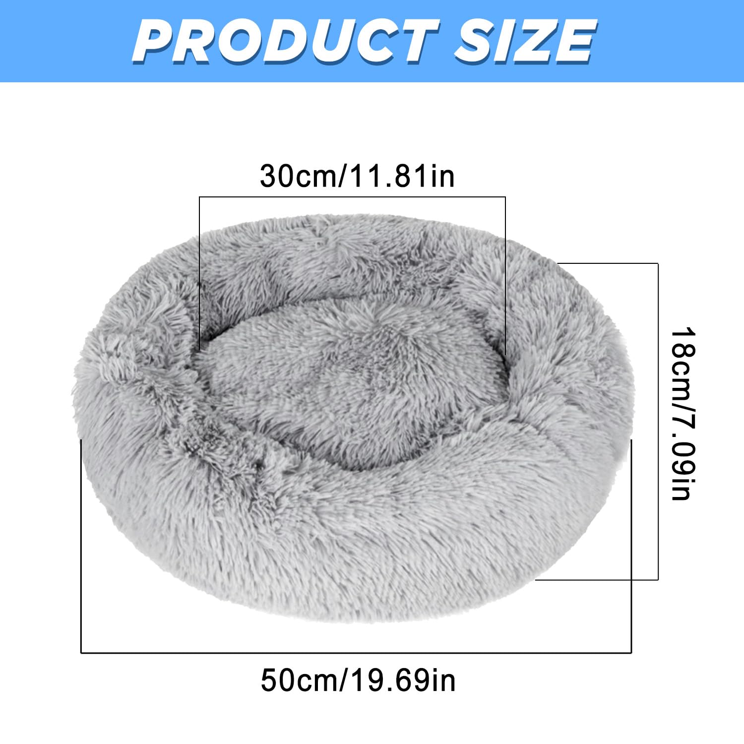 Dafencar Cuccia per Gatti, 50 x 30 x18 cm Cuccia Cane Interno, Lavabile, Adatto a Gatti, Cani di Piccola e Media Taglia