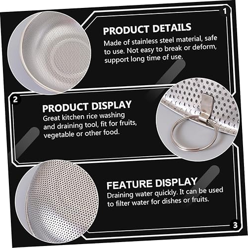 Miniatura 6 de Cesta de lavado de arroz, cesta de drenaje para lavabo, colador de arroz japonés, cuenco de enjuague de arroz, cesta de malla de malla, cuenco de