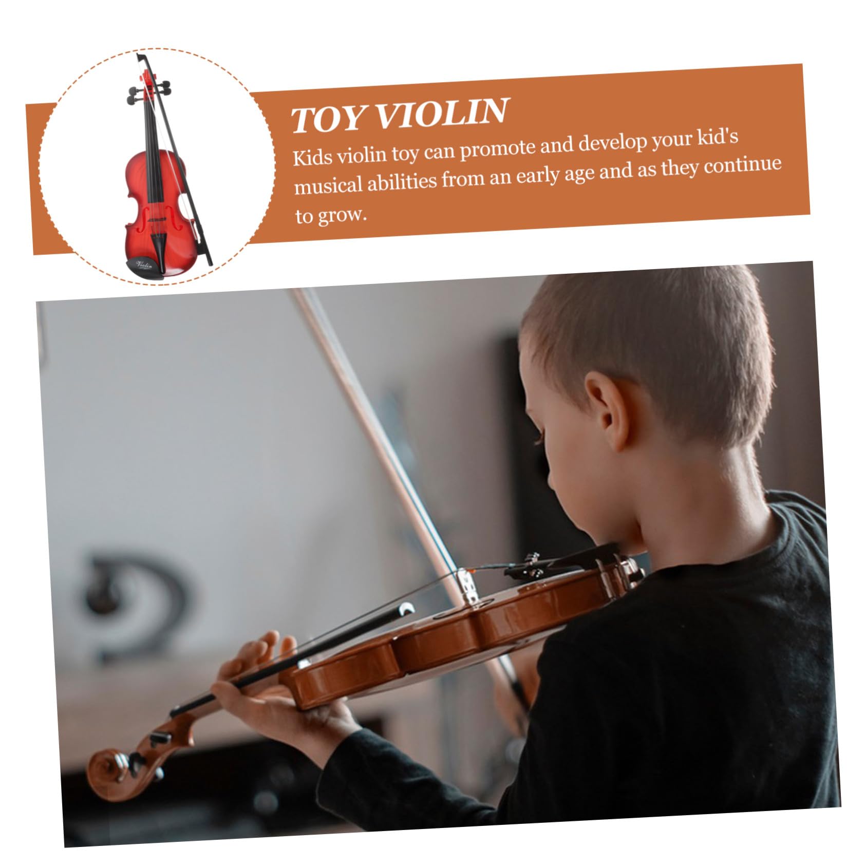 BESTonZON Violino Giocattolo Musicale per Design Delicato e Sicuro Plastica Premium Resistente Strumento Educativo per Sviluppare Creatività e Potenziale Musicale Regalo per di Compleanno