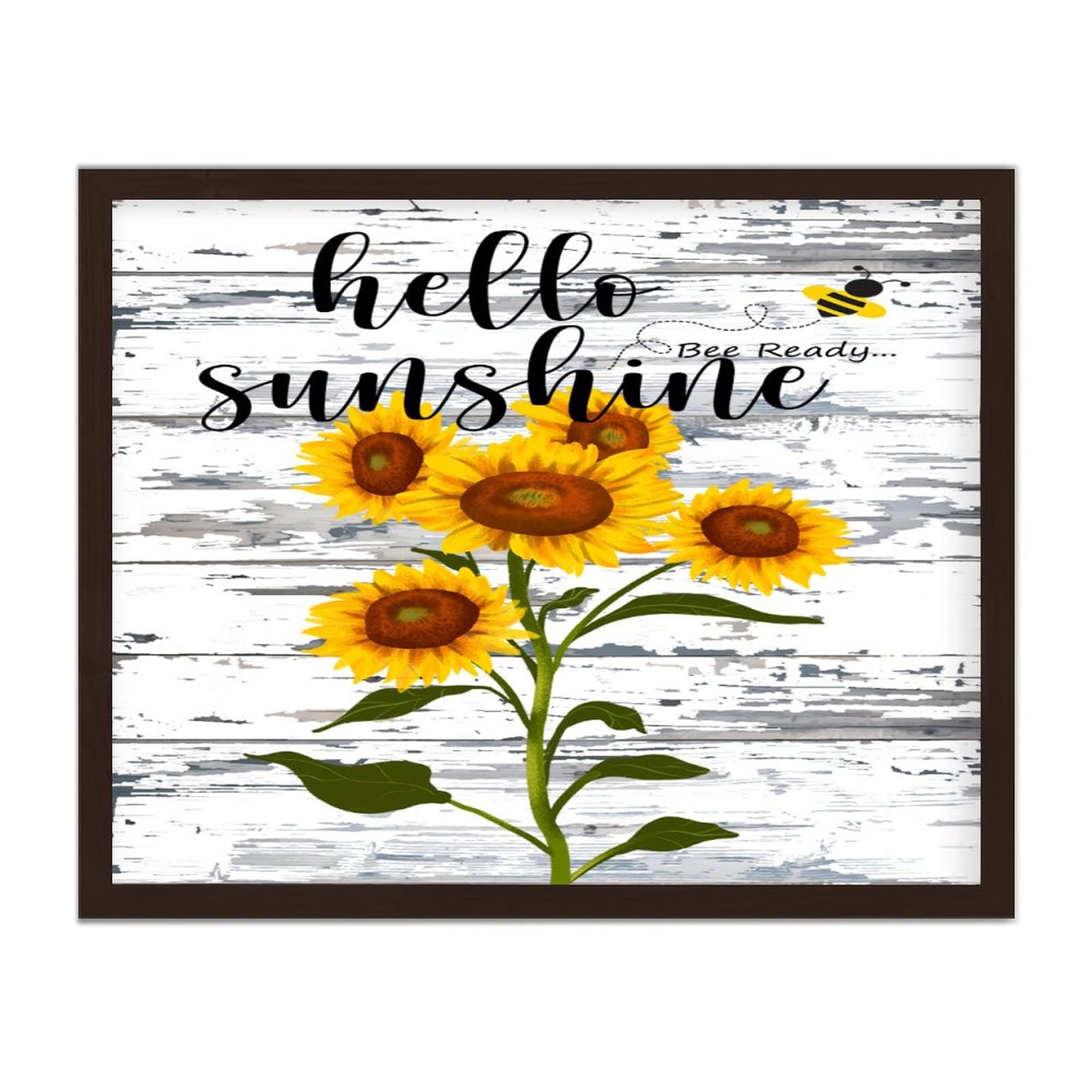 Panneau en bois Hello Sunshine 40x50 cm pour decoration murale - 6