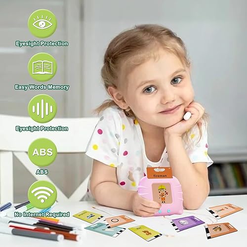Miniatura 5 de GKTZ Tarjetas didácticas parlantes para niños pequeños  224 palabras visuales, terapia del habla, autismo, juguetes sensoriales para niños autistas,