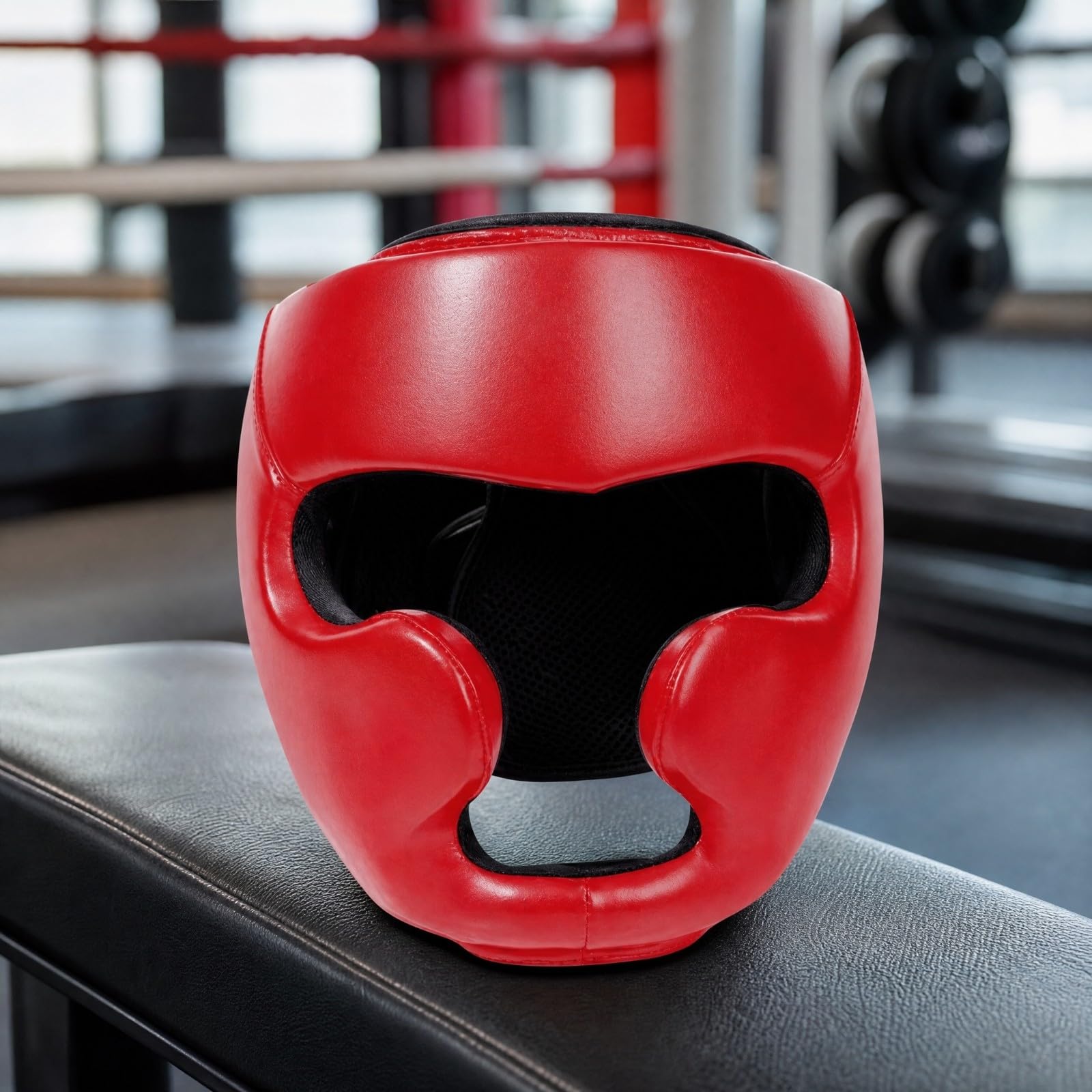 LOVIVER Paratesta con a Strappo Imbottito Caschetto da Pugilato Ergonomico Casco da Pugilato per Pugili, namento in Palestra
