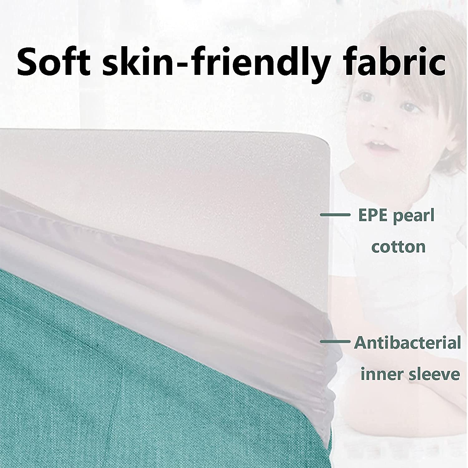 Valla De Cama con Riel Lateral De Seguridad, Barandilla De Cama para Niños, Protector De Protección De Seguridad Portátil, Barandilla De Cama Anticaída, Barrera De Valla De Deflector De Cabe