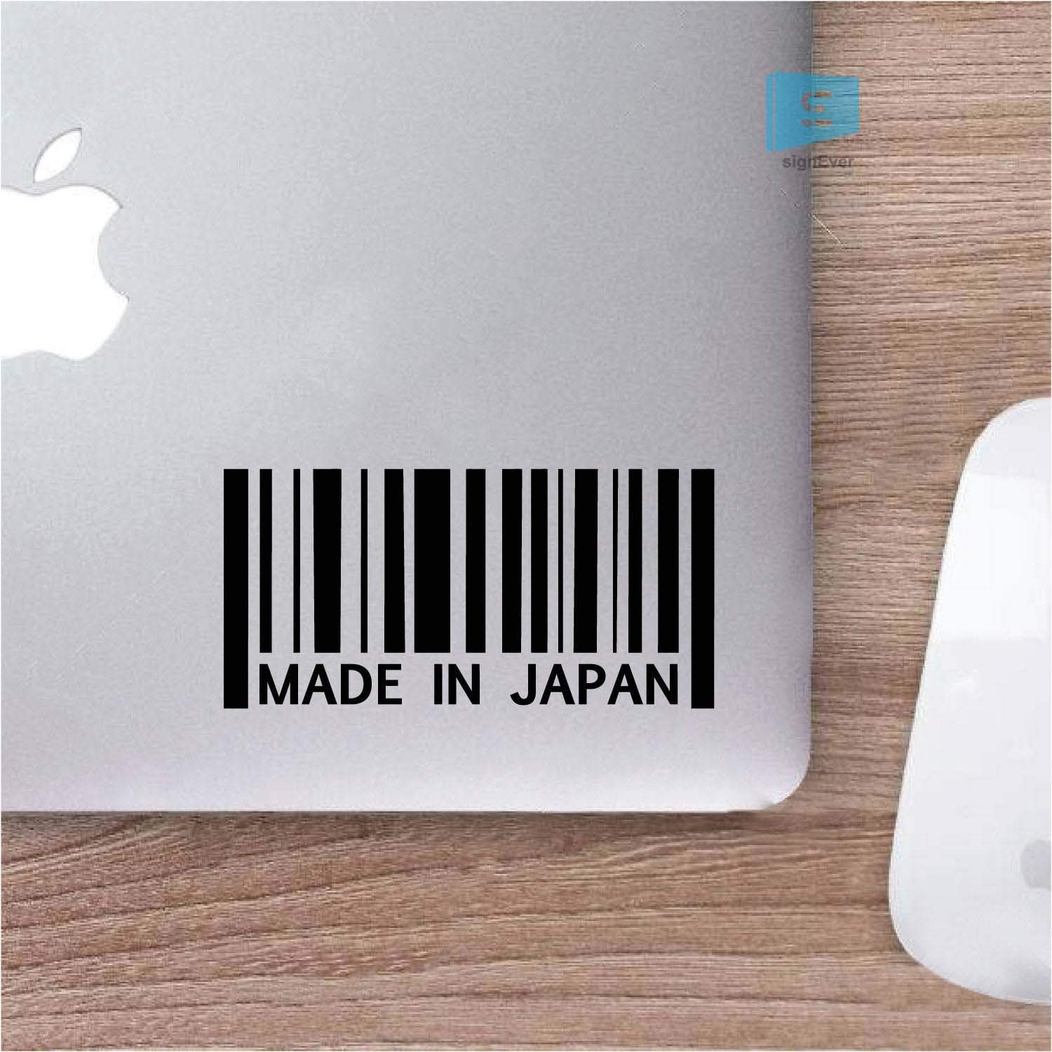 SIGN EVER Made in Japan Barcode Logo Stickers for Laptop Trackpad 15.6 14 13 Inches and All Models Laptop Stickers L x H 13.00 cm x 6.50 cm Pack of 2