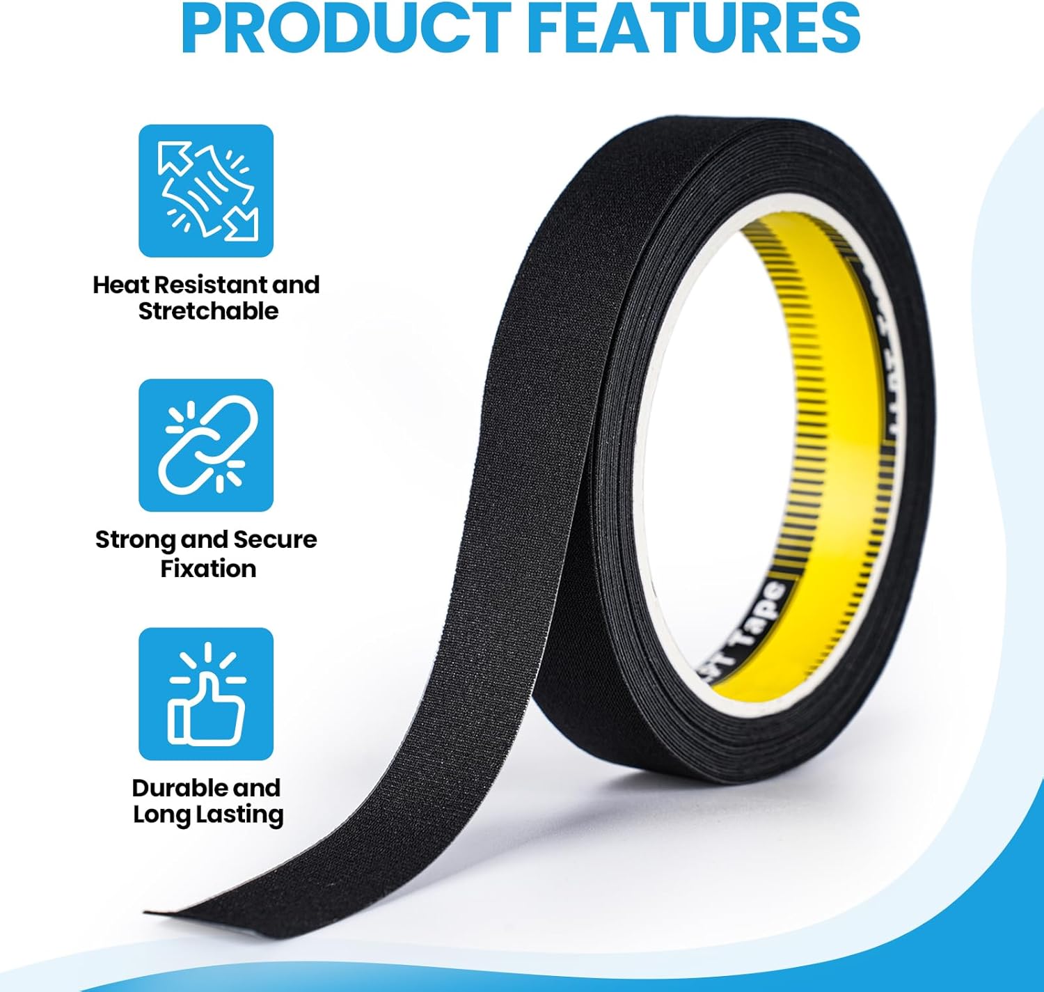 LLPT Wetsuit Repair Tape Iron On 0.8” x 16.5 Ft Seam Sealing Patch Waterproof for Neoprene Wetsuit Drysuit Fishing Suits Industrial Standard Carrier Material Color Black(IR865)