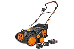 WEN 20V Max Cordless 15-Inch Grass Thatching Machine
